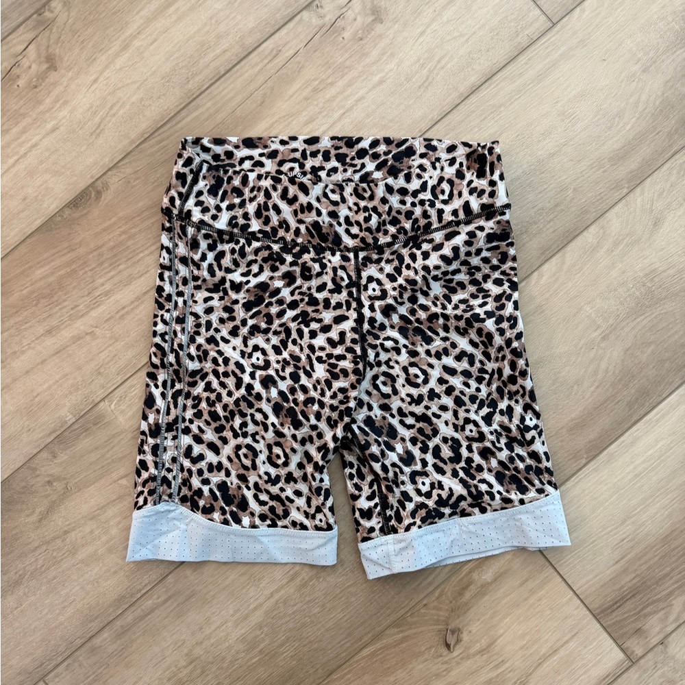 The Upside Leopard Print Women's Biker Shorts size L, Like New